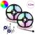 Bandă LED 2 pcs Negru și transparent 210 x 0,8 x 0,3 cm GartenMobel Dekor
