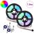 Bandă LED 2 pcs Negru și transparent 950 mm Cupru și Plastic GartenMobel Dekor