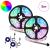 Bandă LED 2 pcs Negru și transparent 2500 mm Cupru și Plastic GartenMobel Dekor