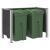 Împrejmuire pentru Coș de Gunoi Gri 161 x 85 x 115 cm GartenMobel Dekor