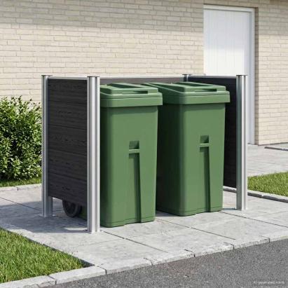 Împrejmuire pentru Coș de Gunoi Gri 161 x 85 x 115 cm GartenMobel Dekor