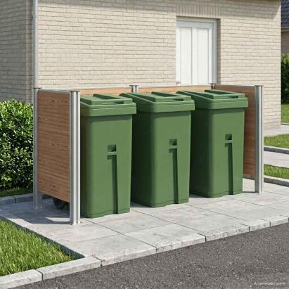 Împrejmuire pentru Coș de Gunoi Maro 237 x 85 x 115 cm GartenMobel Dekor
