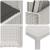 Set de masă pentru grădină cu pernă 3 pcs Alb și antracit PP GartenMobel Dekor