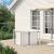Set de masă pentru grădină cu pernă 3 pcs Alb și gri deschis PP GartenMobel Dekor
