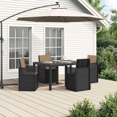 Set de masă pentru grădină cu pernă 5 pcs Antracit și Taupe PP GartenMobel Dekor