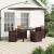 Set de masă pentru grădină cu pernă 5 pcs Maro și taupe PP GartenMobel Dekor