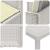 Set de masă pentru grădină cu pernă 5 pcs Alb și crem PP GartenMobel Dekor