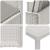 Set de masă pentru grădină cu pernă 5 pcs Alb și gri deschis PP GartenMobel Dekor