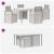 Set de masă pentru grădină cu pernă 5 pcs Alb și gri deschis PP GartenMobel Dekor