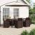 Set de masă pentru grădină cu pernă 7 pcs Maro și taupe PP GartenMobel Dekor