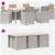 Set de masă pentru grădină cu pernă 7 pcs Alb și taupe PP GartenMobel Dekor