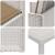 Set de masă pentru grădină cu pernă 7 pcs Alb și taupe PP GartenMobel Dekor