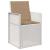 Set de masă pentru grădină cu pernă 7 pcs Alb și taupe PP GartenMobel Dekor