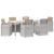 Set de masă pentru grădină cu pernă 7 pcs Alb și taupe PP GartenMobel Dekor