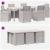 Set de masă pentru grădină cu pernă 7 pcs Alb și gri deschis PP GartenMobel Dekor