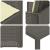 Set de masă pentru grădină 7 pcs Gri deschis și Crem PP GartenMobel Dekor