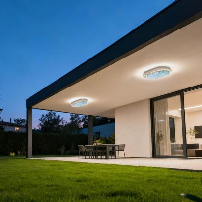 Aplica LED de exterior alba AX325/270WH cu protectie IP65