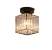 Lustra neagra cu cristal Georgiana LC111BK, 1xE27, 12x17 cm