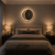 Aplica LED decorativa Luna 40 cm, 3 temperaturi de culoare, negru