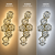 Aplica LED decorativa cu cristal BLOSSOM, 3 temperaturi de lumina, aurie