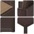 Set de masă pentru grădină cu pernă 9 pcs Maro și taupe PP GartenMobel Dekor