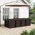 Set de masă pentru grădină 9 pcs Maro și gri deschis PP GartenMobel Dekor