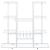 Suport pentru flori, 94,5x25x89 cm, alb, fier GartenMobel Dekor