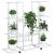Suport pentru flori cu roți, 94,5x24,5x91,5 cm, alb, fier GartenMobel Dekor