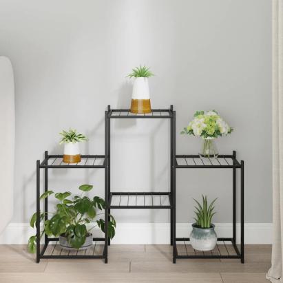 Suport pentru flori, 83x25x60 cm, negru, fier GartenMobel Dekor