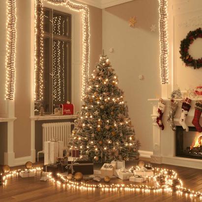 Instalație tip cluster cu 1000 LED-uri, alb cald, PVC GartenMobel Dekor