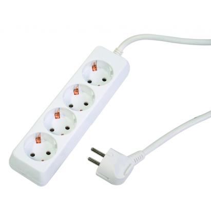 Prelungitor electric cu 4 prize, cablu 1,5 m, 1,5 mm, fara intrerupator