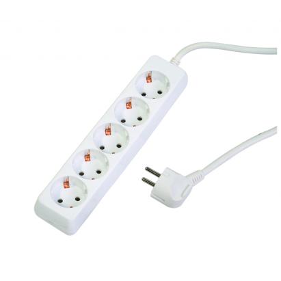 Prelungitor electric cu 5 prize, cablu 1,5 m, 1,5 mm², fara intrerupator
