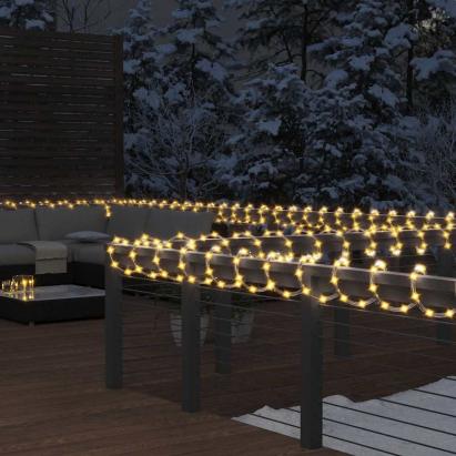 Cablu luminos cu 1200 LED-uri, alb cald, 50 m, PVC GartenMobel Dekor