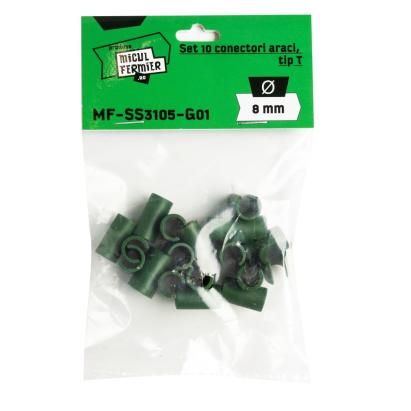 Set 10 conectori pentru araci tip T Ø8 mm, Micul Fermier