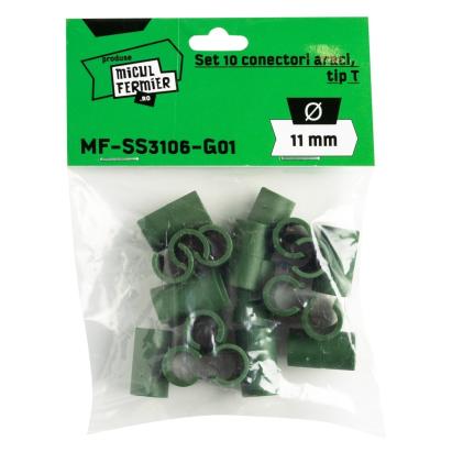 Set 10 conectori pentru araci tip T Ø11 mm, Micul Fermier