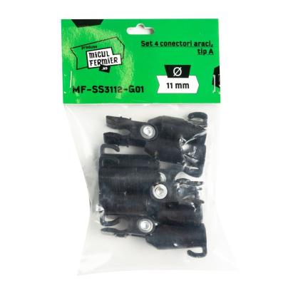 Set 4 conectori pentru araci tip A Ø11 mm, Micul Fermier