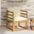 Canapea de exterior Lemn de acacia solid și poliester natural GartenMobel Dekor