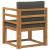 Canapea de exterior Lemn de acacia solid și poliester natural GartenMobel Dekor