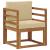 Canapea de exterior Lemn de acacia solid și poliester natural GartenMobel Dekor