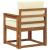 Canapea de exterior Lemn de acacia solid și poliester natural GartenMobel Dekor