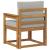 Canapea de exterior Lemn de acacia solid și poliester GartenMobel Dekor