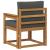 Canapea de exterior Lemn de acacia solid și poliester natural GartenMobel Dekor