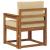 Canapea de exterior Lemn de acacia solid și poliester natural GartenMobel Dekor