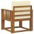 Canapea de exterior Lemn de acacia solid și poliester natural GartenMobel Dekor