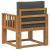 Canapea de exterior Lemn de acacia solid și poliester natural GartenMobel Dekor