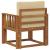 Canapea de exterior Lemn de acacia solid și poliester natural GartenMobel Dekor