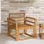 Canapea de exterior Lemn Solid de Acacia natural GartenMobel Dekor