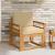 Canapea de exterior Lemn de acacia solid și poliester natural GartenMobel Dekor