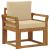 Canapea de exterior Lemn de acacia solid și poliester natural GartenMobel Dekor