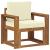 Canapea de exterior Lemn de acacia solid și poliester natural GartenMobel Dekor